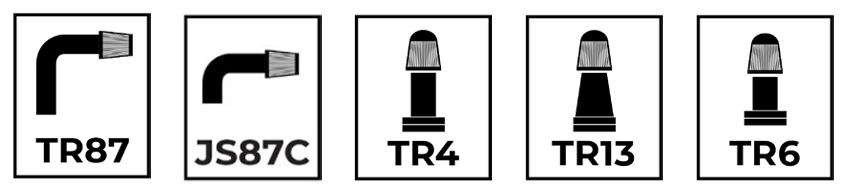 Maxxis Tube Valve Types - TR87, JS87C, TR4, TR13, TR6